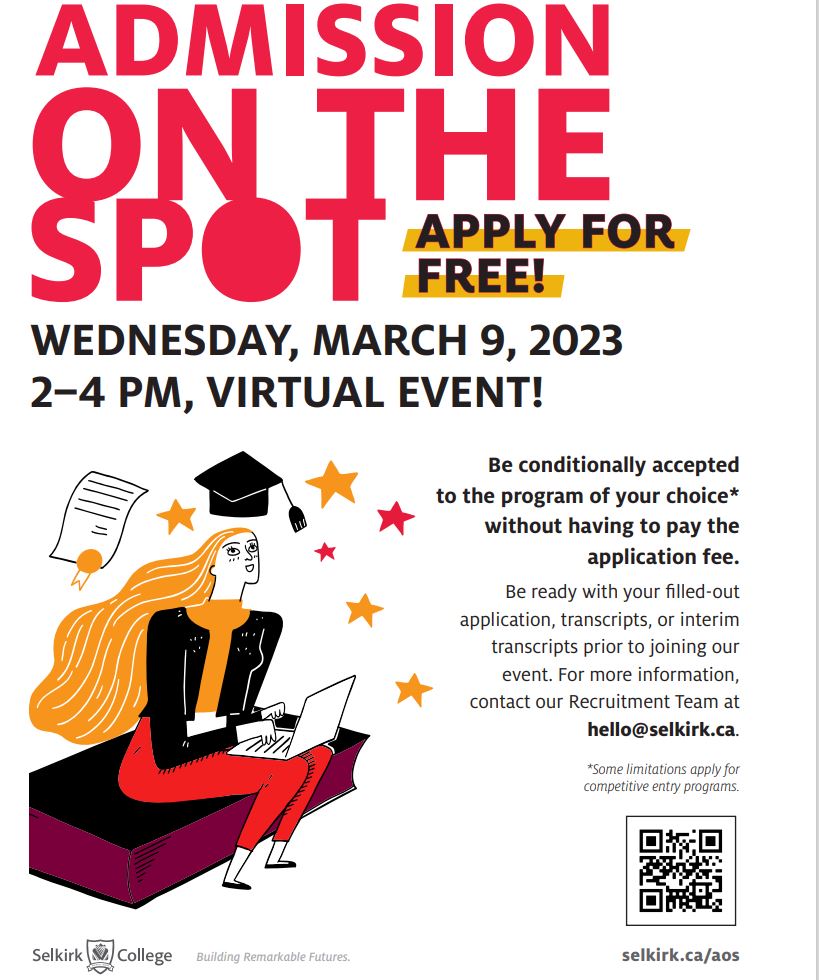 Selkirk College Poster Mar 2023